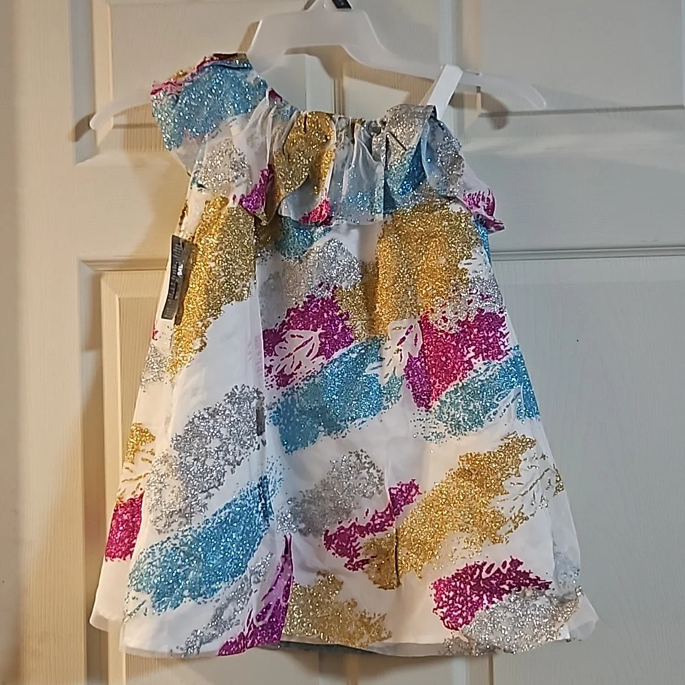*FINAL* DISNEY POCAHONTAS COLORS OF THE WIND GLITTER DRESS: NEW WITH TAGS:SZ 5/6_7